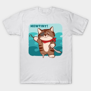 Pirate Cat Mutiny Mewtiny T-Shirt